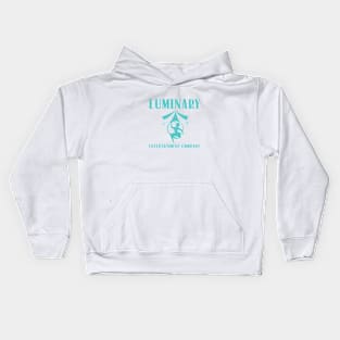 luminary entertainment company logo light teal Kids Hoodie